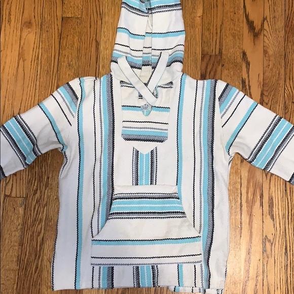 PacSun Sweaters - Striped blue/white skater/surfer sweatshirt
